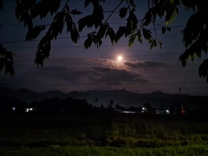 Rembulan Seakan Memantau Bumi, Malam Indah Menyelimuti Bayem Kasembon